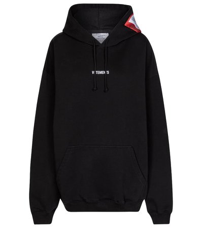 Vetements - Logo oversized cotton-blend hoodie | Mytheresa