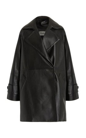 Aneta Oversized Leather Coat By Tove | Moda Operandi