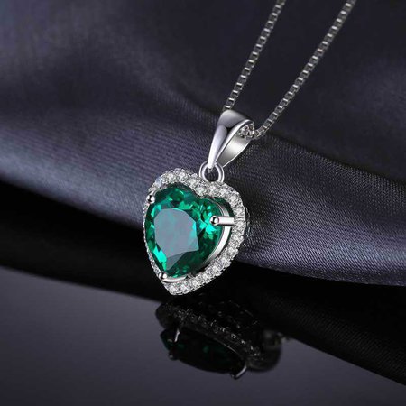 Emerald heart necklace
