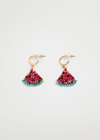 Crystal beads earrings - Women | Mango USA