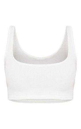 Shape White Bandage Scoop Neck Crop Top | PrettyLittleThing AUS