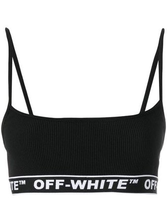 Off-White logo cropped top $217 - Buy Online SS19 - Quick Shipping, Price