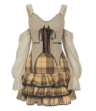 @lollialand- plaid yellow stage outfit