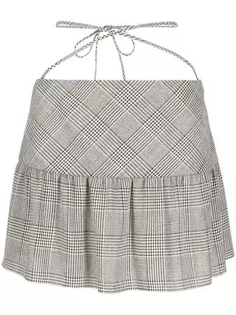 Alessandra Rich check-pattern Mini Skirt - Farfetch