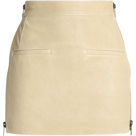 HAIDER ACKERMANN Zip-detailed leather mini skirt