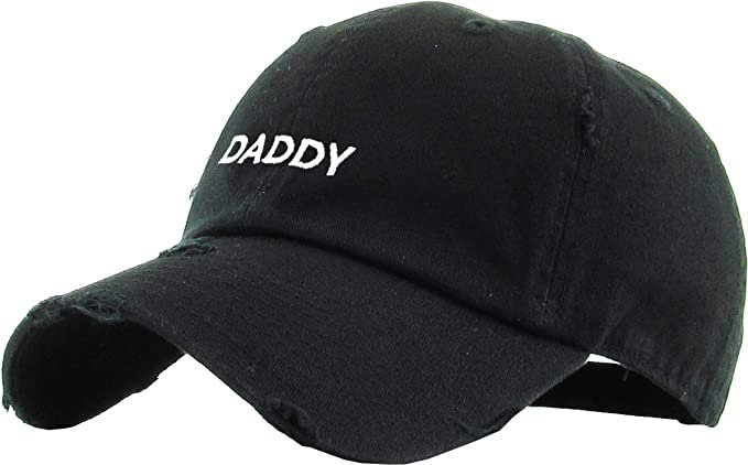 *clipped by @luci-her* KBSV-082 BLK Daddy Dad Hat Baseball Cap Polo Style Adjustable: Clothing