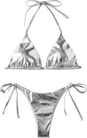 metallic bikini silver - Google Search