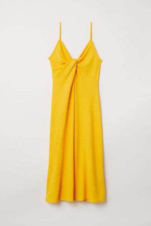Tie-detail Dress - Yellow