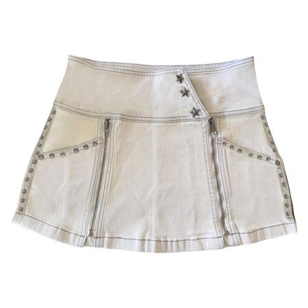White Star Stud Mini Skirt