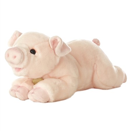 Realistic Stuffed Pig 16 Inch Plush Animal by Aurora at Stuffed Safari