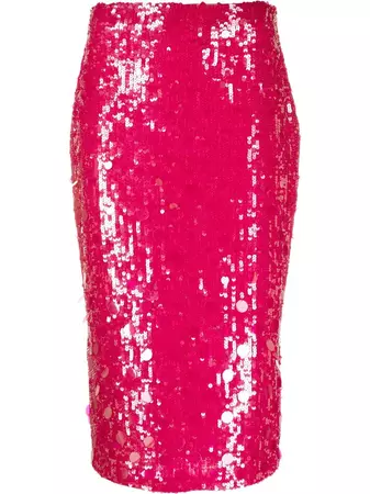 P.A.R.O.S.H. sequin-embellished Pencil Skirt