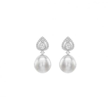 White Gold Pearl and Diamond Drops - Kiki McDonough Jewellery - Sloane Square London | Kiki McDonough : Kiki McDonough Jewellery – Sloane Square London | Kiki McDonough