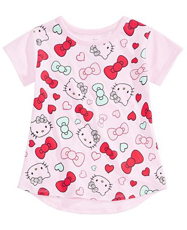 Hello Kitty Little Girls Bow-Print T-Shirt & Reviews - Shirts & Tees - Kids - Macy's