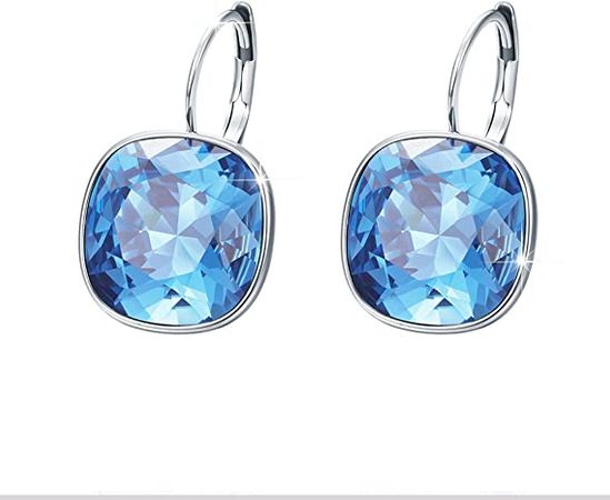 Amazon.com: Xuping Jewelry Fashion Women Hoop Crystal Earring (Blue): Clothing, Shoes & Jewelry