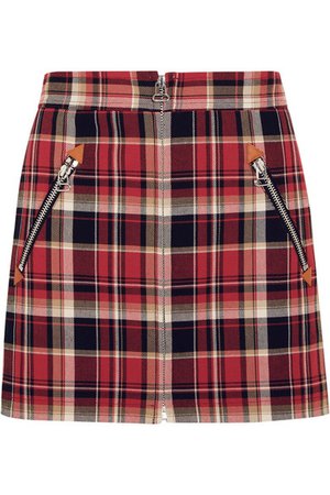 Rag & Bone Leah Tartan Cotton Mini Skirt
