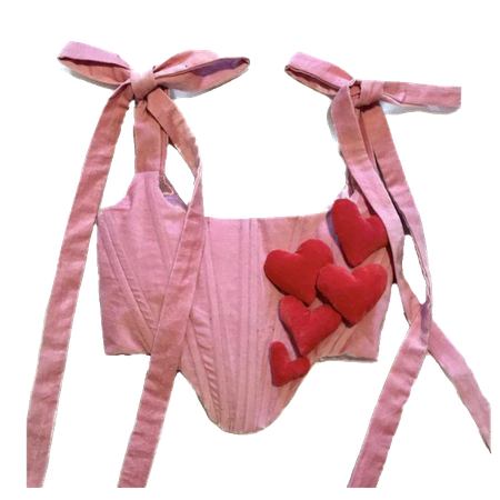 @lollialand- heart crop top with ribbons