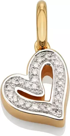 Monica Vinader Alphabet Heart Diamond Pendant Charm | Nordstrom