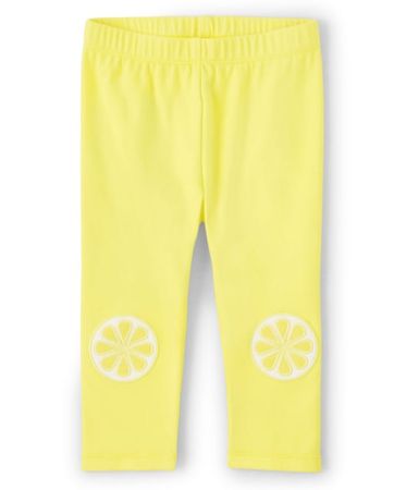 Girls Lemon Knit Capri Leggings - Citrus & Sunshine | Gymboree CA - RUBERDUCKY