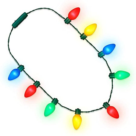 Amazon.com: Light Up Christmas Bulb Necklaces for Ugly Xmas Sweater Parties and Party Favors: Clothing