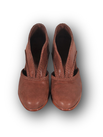 brown leather booties footwear