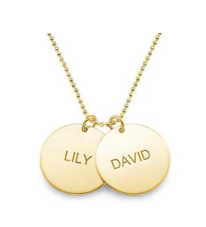 Gold Disc Name Necklace from Belle & Ten