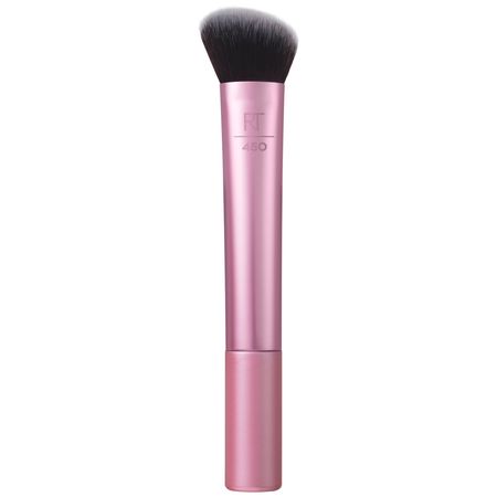 Real Techniques Soft Sculpting Makeup Brush, For Cream & Liquid Contour, Contouring Face Brush, Natural Finish, Accentuated Facial Features, Pink, 1 Count – RealTechniques.com