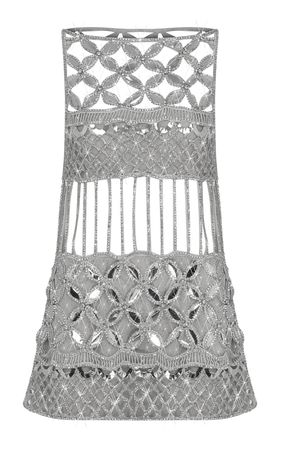 Crystal Embellished Cotton Mini Dress By Raisa Vanessa | Moda Operandi