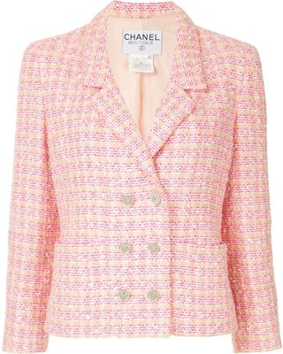 Sales on Chanel Vintage long sleeve tweed jacket - Pink