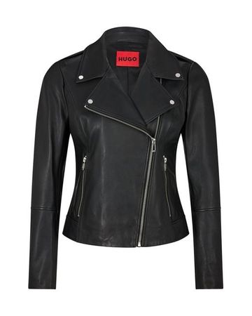 BOSS by HUGO BOSS Regular-fit Jacket In Oiled Leather in Black | Lyst