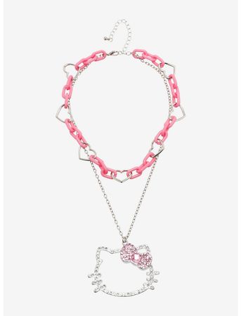 Hello Kitty Bling Pendant Chunky Chain Necklace | Hot Topic