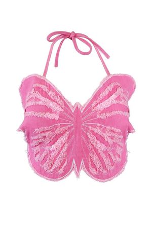 pink butterfly top