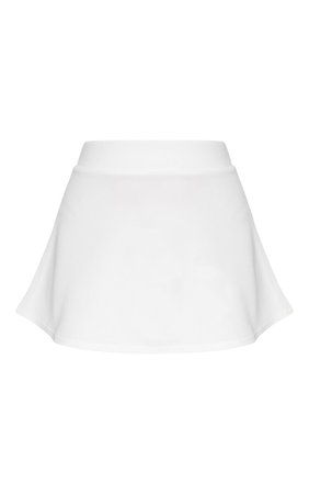 White Scuba Flippy Mini Skirt | Skirts | PrettyLittleThing USA