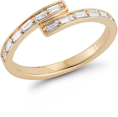 Sadie Channel Set Baguette Diamond Bypass Ring