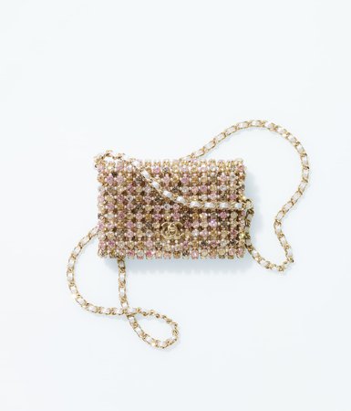 Mini Evening Bag - Strass, Imitation Pearls & Gold-Tone Metal — Fashion | CHANEL