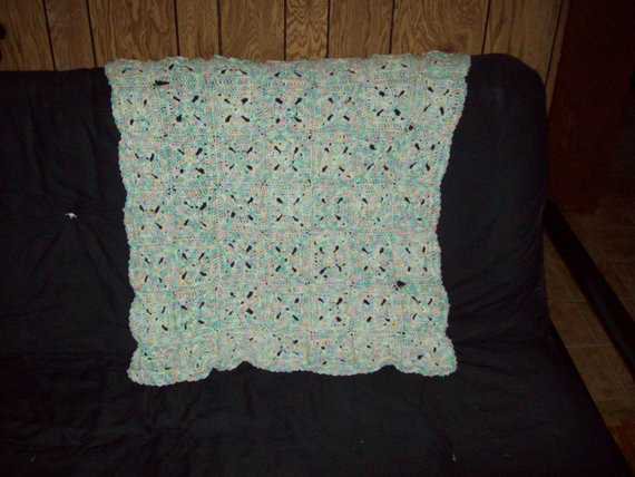 Puffed Granny Square Baby Blanket Gender Neutral Baby Shower