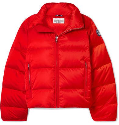Quilted Shell Down Jacket - Red