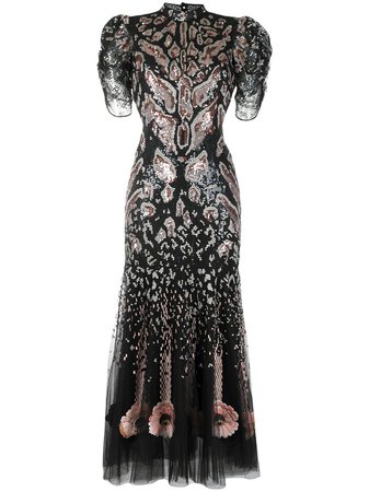 Shop black & pink Temperley London Candy mermaid gown with Express Delivery - Farfetch