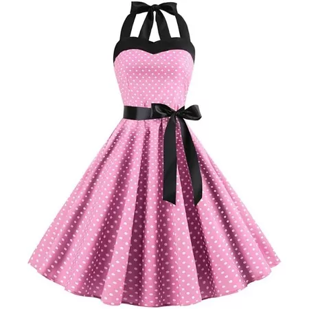 Lightinthebox Audrey Hepburn Polka Dots Dresses Retro Vintage 1950s Vacation Summer Dress