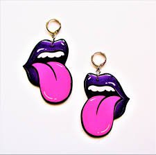 purple earrings neon - Google Search