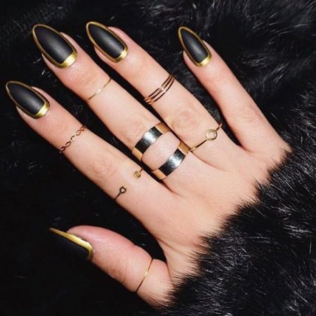 gold black nails - Google Search