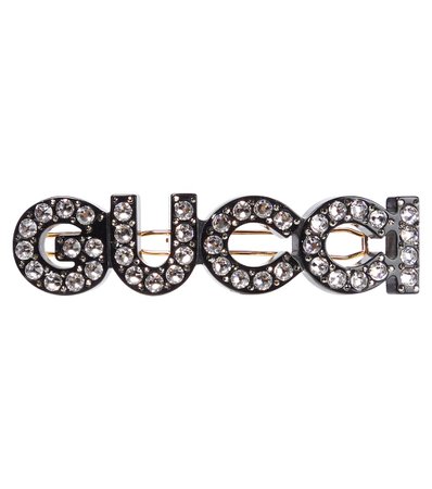 Gucci - Logo crystal-embellished hair clip | Mytheresa
