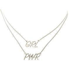 Charlotte Russe GRL PWR Pendant Necklaces - 2 Pack