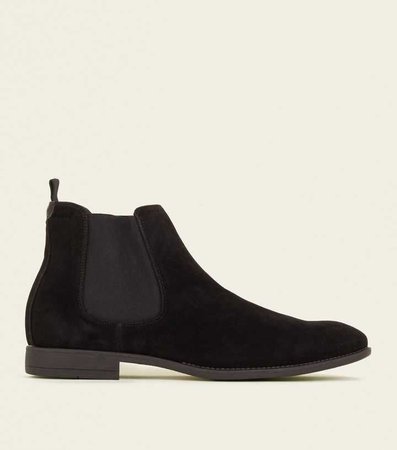 Black Faux Suede Chelsea Boots | New Look