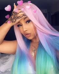 blue pink and green hair - Google Search