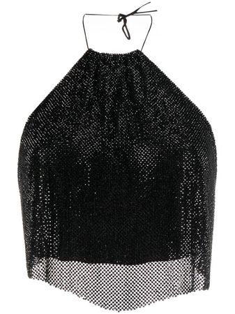 MANURI rhinestone-embellished Cropped Top - Farfetch
