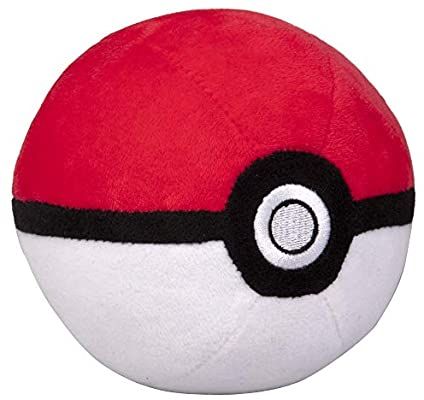 Amazon.com: Pokémon 4" Pokéball Plush - Soft Stuffed Poké Ball with Weighted Bottom: Toys & Games