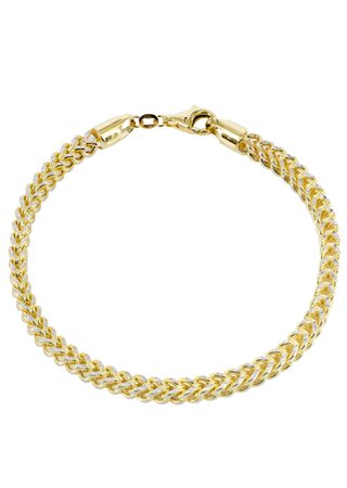 14K Gold Bracelet Hollow Franco Diamond Cut – FrostNYC