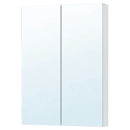 IKEA GODMORGON Mirror cabinet with 2 doors, mirror glass, 70x14x96 cm (27 1/2x5 1/2x37 3/4 ")