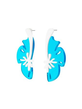 Summer Hibiscus Earring Blue | W Concept