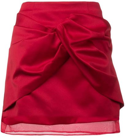 Brognano draped front mini skirt